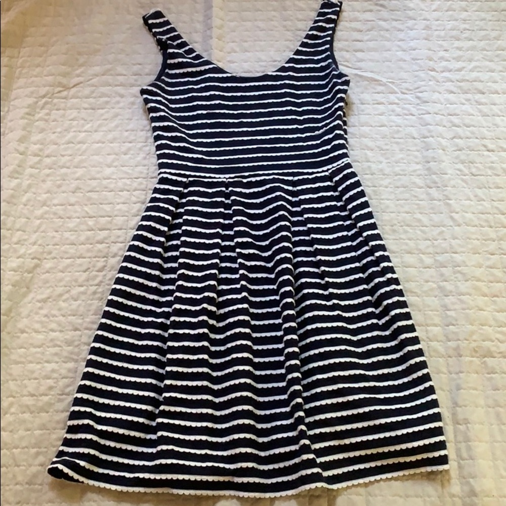 Navy and White Dress